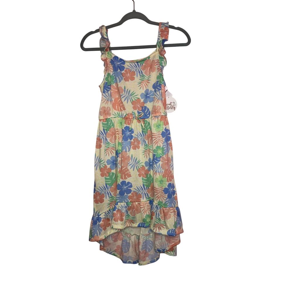 NWT Sweet Butterfly Girls Tropical Floral Dress Size 14/16